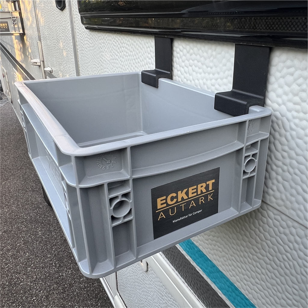 Einhängeablage für Camper-Fenster STARTERSET inkl. Eurobox & carbonfaserverstärkten Einhängehaltern