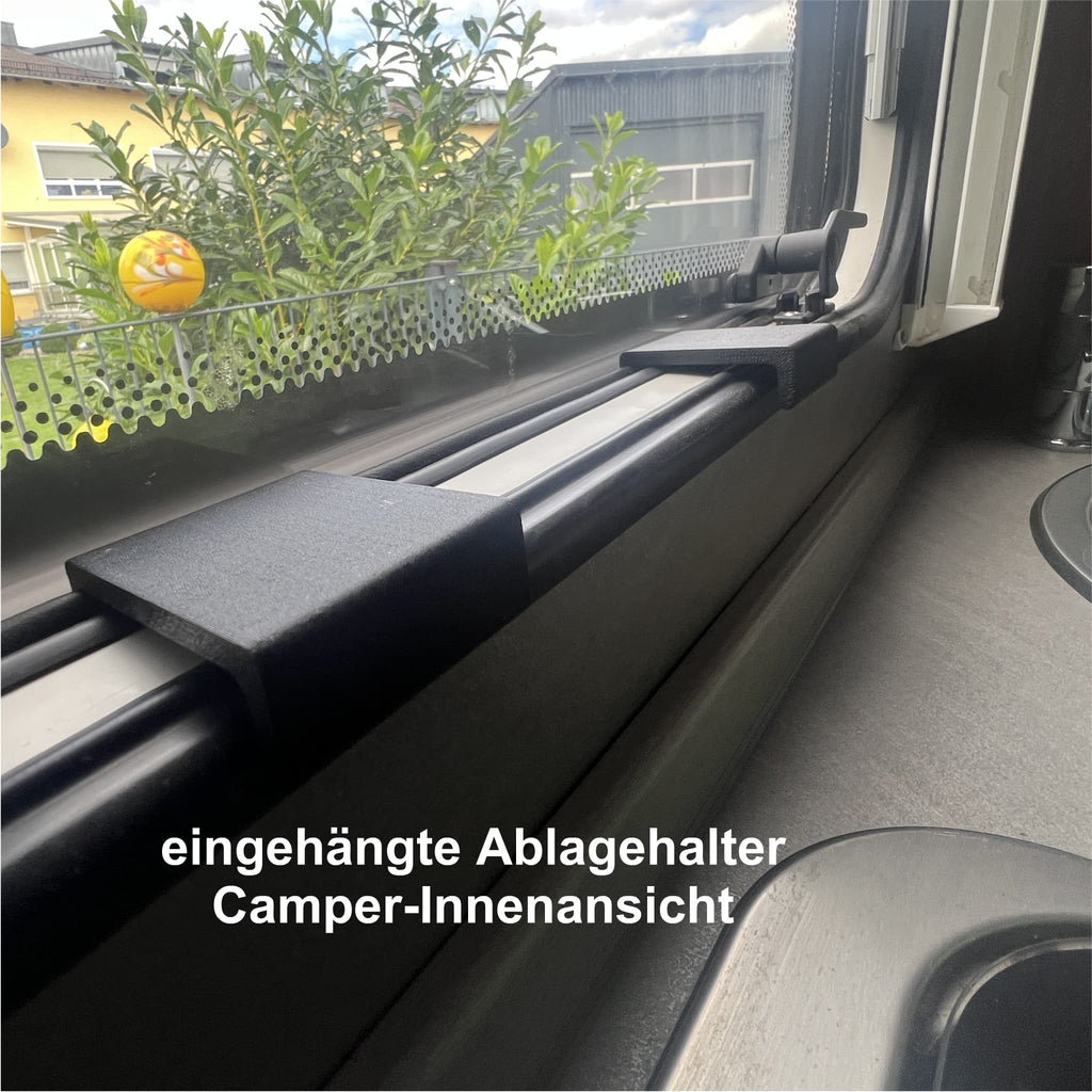 Einhängeablage für Camper-Fenster STARTERSET inkl. Eurobox & carbonfaserverstärkten Einhängehaltern